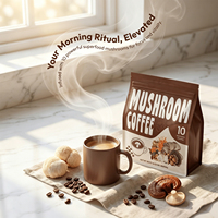 WELLBODY OEM/ODM Marque Privée Formule Personnalisée Supplément de Café aux Champignons en Poudre pour le Soutien Immunitaire - Poudre Instantanée pour Adultes