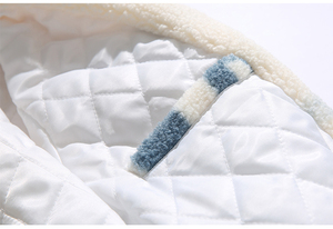Embroidered Lamb Velvet Cotton <strong>Jacket</strong> Luxuriously Tailored Gradient Winter <strong>Sherpa</strong> Stand-up Collar Fleece Plus <strong>for</strong> Men and <strong>Women</strong> - Product Image 5