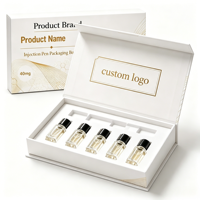 Boîte d'emballage rigide magnétique personnalisable avec gaufrage et doublure en mousse pour stylos injecteurs, personnalisation de la taille du logo pour usage médical