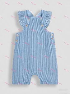 Vente en gros de barboteuse Jonjon à volants pour bébé fille personnalisée enfant en bas âge Seersucker rayée courte petite fille <span class=keywords><strong>combishort</strong></span> bulle 2025 - Product Image 4