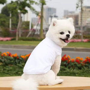 T-shirt classique léger et décoratif pour chien, vêtements pour animaux de compagnie, coton uni respirant pour l'automne et l'hiver - Product Image 5