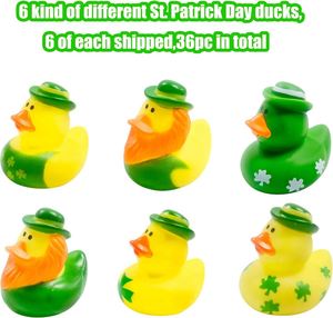 Rubber Ducks,Baby Showers Accessories,Mini 2.16" Duckies <b>Bath</b> Toys for Kids St. Patrick's Day Party Favors - Product Image 3