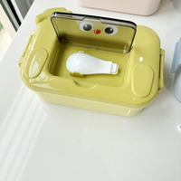 Boîte à lunch Bento rectangulaire en acier inoxydable à deux niveaux pour enfants Contenant de stockage portable pour aliments frais avec compartiments
