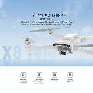 Drone professionnel avancé Fimi X8 Tele Max <span class=keywords><strong>4K</strong></span> <span class=keywords><strong>60fps</strong></span> 48MP avec zoom <span class=keywords><strong>hybride</strong></span> 30x, double objectif, vision nocturne, opérations de sauvetage, télécommande - Product Image 3
