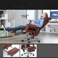 Fauteuil de bureau exécutif moderne et luxueux en cuir, ergonomique, pivotant, inclinable, avec fonction massage