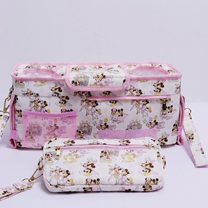 Bolsa de Pañales/Mamá para Cochecito con Bolsillos Aislados para Botellas y Portavasos, Bolsa Desmontable, para Parque de Atracciones Mágicas Personalizadas - Product Image 1