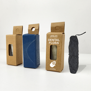 100% biodegradable orgánico personalizado bambú carbón almidón de maíz respetuoso con el medio ambiente seda Natural vegano encerado hilo Dental - Product Image 1