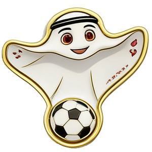 Épingles personnalisées Qatar en métal émaillé plaqué or, badge sur le thème du football, autocollant pour téléphone - Épuisé - Product Image 2