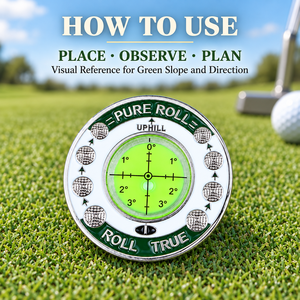 Nivel de burbuja para golfistas, herramienta de lectura de pendiente de doble cara de metal, ayuda para el putting, regalo y entrenamiento para golfistas - Product Image 5
