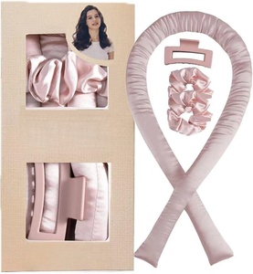 Offre Spéciale : Kit de Bigoudis en Satin Sans Chaleur pour Cheveux, Doux et Confortables pour Dormir, avec Bandeau, Chouchous et Pince - Product Image 1