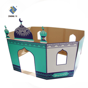 Vendita calda fai da te casa di cartone disegno e colorazione <span class=keywords><strong>Masjid</strong></span> fai da te moschea di cartone - Product Image 5