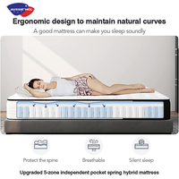 Moderne Schlafzimmer-Matratze, faltbar, komprimiert, aus Latex, im Karton, Queen-, Single-, King-Size, Gel-Taschenfederkern-Memory-Schaum-Matratze