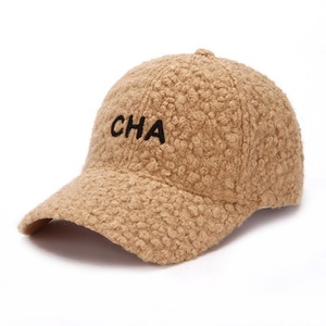 Wholesale Winter Wool Fleece Designer Custom Embroidery Logo Vintage Furry Fur <b>Sherpa</b> Skull Gorras Sports Baseball Caps <b>Hats</b> - Product Image 4