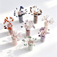 Arbre de cristal naturel en quartz de guérison, pierre originale, sept chakras, pierres précieuses porte-bonheur, décoration en gravier, vente en gros