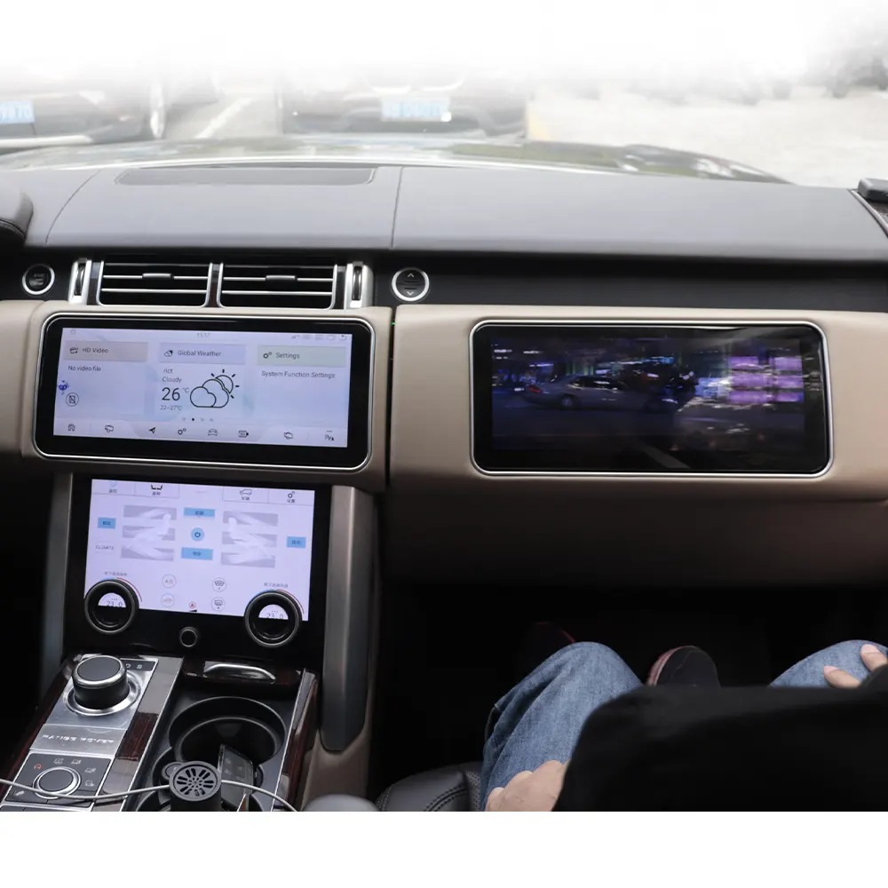 Dual Flip Screen Android 13 Für Range Rover Vogue L405 2013 ~ 2017 Auto GPS Navigation Head Unit Multimedia Player Carplay Digital
