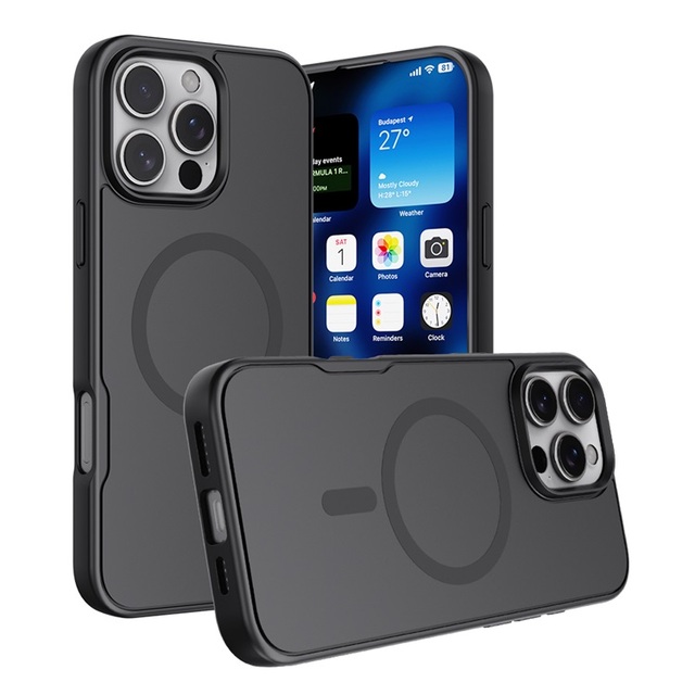 Luxury 2-in-1 Wireless Charging Embedded Magnetic Protective Phone Case for iPhone 16 Pro Max