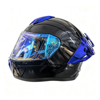 Casques de moto intégraux en gros, casque ABS avec nouveau design, certification DOT, double visière
