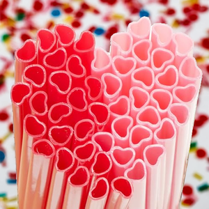 100 <span class=keywords><strong>cannucce</strong></span> per <span class=keywords><strong>cocktail</strong></span> in plastica a forma di cuore, resistenti e carine, per San Valentino, matrimoni, feste di compleanno (rosa e rosso) - Product Image 1