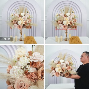 Bola de Flores de Seda de Tacto Real, Centro de Mesa Artificial para Bodas, Decoración para Eventos, Fondo Decorativo - Product Image 3