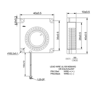 Ventilateur soufflant CC sans balais haute vitesse 5V 12V 24V 40x40x10mm 4010 pour refroidissement turbo d'imprimante 3D, extrudeuse, projecteur, applications médicales