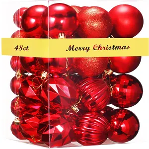 家の装飾のための熱い販売のプラスチッククリスマスボール赤いクリスマスボール3CMから60CMのカスタマイズサイズ