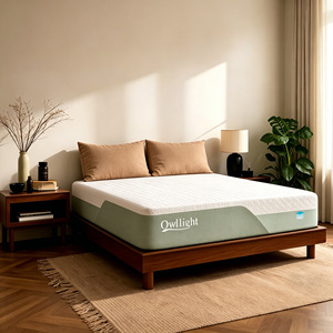 Matelas hybride à ressorts ensachés et mousse à mémoire de forme avec gel de massage, tailles Twin, Full, Queen, King, 12 pouces, enroulable en boîte - Product Image 1