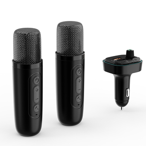 Micrófono <span class=keywords><strong>de</strong></span> Karaoke Bluetooth para Auto, Transmisor FM Inalámbrico, Cargador USB Dual, Eliminación <span class=keywords><strong>de</strong></span> <span class=keywords><strong>Voz</strong></span>, Efectos <span class=keywords><strong>de</strong></span> <span class=keywords><strong>Voz</strong></span>, Reproductor <span class=keywords><strong>de</strong></span> Audio - Product Image 2