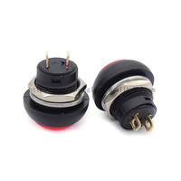 Mini interrupteur PBS-33B 2Pin 12mm 12V 1A interrupteur à bouton-poussoir momentané étanche depuis la réinitialisation non verrouillable