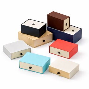 Wholesale Jewelry <b>Set</b> Box Luxury Rigid Sliding Jewelry Gift Box Microfiber Insert Debossing Custom Logo Glossy Lamination OEM - Product Image 5