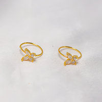 Bijou de piercing pour le nez en argent sterling 925 avec zircon en forme de croix, vente en gros, pour femme, cadeau de mariage tendance