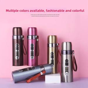 Bouteille d'eau isolée en acier inoxydable de grande capacité Hommes Femmes Portable Sports de plein air Camping Ventouse Durable Courte Robuste - Product Image 3