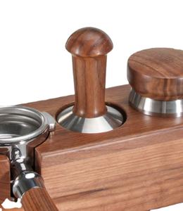 Estera de estación de apisonamiento de madera para café Espresso para almacenamiento Distribuidor de tamper Espresso de 58mm - Product Image 1