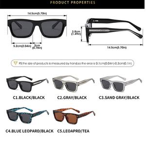 Lunettes de soleil polarisées rétro à grande monture, logo personnalisé, mode 2025, UV400, TR90, lunettes carrées pour hommes et femmes - Product Image 5