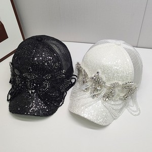 Ultimo aggiornamento moda estiva donna donna donna donna paillettes cappellino da Baseball golf sole papà cappello camionista cappelli con strass fiori - Product Image 4