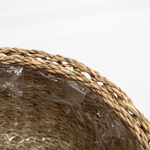 Cesta de maceta de algas marinas ecológica clásica, venta al por mayor, organizador multifuncional, caja de lavandería, cestas de almacenamiento de cuerda tejidas a mano - Product Image 5