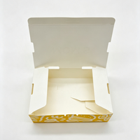 Boîte à collation pliable écologique en carton, personnalisable avec logo en relief et dorure à chaud, pour l'emballage de riz et biscuits – Vente directe usine