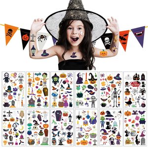 Halloween dolcetto o scherzetto tatuaggi per ragazzi e ragazze premi di Halloween assortiti Goodies Party Favor per bambini impermeabile cartone animato - Product Image 3