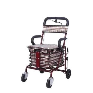 Lightweight <b>Foldable</b> Hand <b>Trolley</b> With 4 PU Wheels For Elderly Shopping Use Steel Pipe Construction - Product Image 1