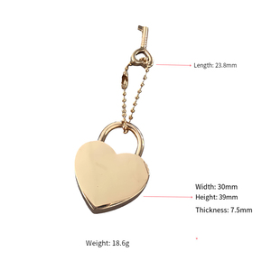 Ensemble <span class=keywords><strong>de</strong></span> mini cadenas <span class=keywords><strong>de</strong></span> luxe Or & Argent Forme <span class=keywords><strong>de</strong></span> cœur et d'étoile Serrure avec clé pour sac à main, sac à main, journal, décoration - Product Image 2