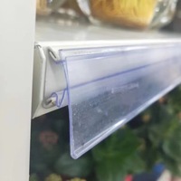 Tiras de datos de etiquetas de canal de precio de estante de PVC de plástico transparente personalizado para estante