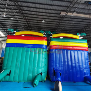 Dual lane tropical bounce house commercial tobogan hinchable <b>large</b> inflatable water <b>slide</b> for kids - Product Image 4