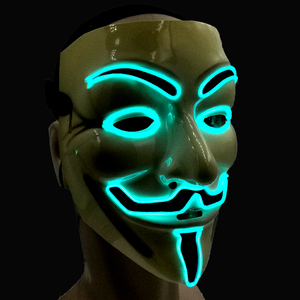 <span class=keywords><strong>Máscara</strong></span> LED <span class=keywords><strong>de</strong></span> Anonymous <span class=keywords><strong>de</strong></span> V <span class=keywords><strong>de</strong></span> Venganza, <span class=keywords><strong>Máscara</strong></span> <span class=keywords><strong>de</strong></span> Guy Fawkes, Talla Única, Aqua - Product Image 5