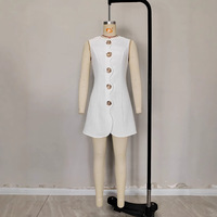 Robe d'été vintage 2026 pour femme, modèle best-seller, sans manches, col rond, boutonnée, couleur unie