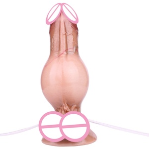 FAAK Silicone Realistic <b>Dildo</b> Inflatable Squirting Penis Buttplug Anal Vaginal Use Penetration Anal Plug Sex Toys for Women - Product Image 5