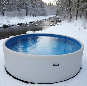 Piscina Inflable <span class=keywords><strong>de</strong></span> PVC Resistente <span class=keywords><strong>y</strong></span> <span class=keywords><strong>de</strong></span> Fácil Instalación, 16.5x5 Pies, <span class=keywords><strong>Piscinas</strong></span> Elevadas Grandes para Adultos - Product Image 1