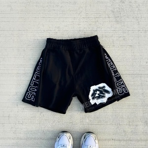 Custom High Quality Shorts Tracksuit Set 100% Cotton Streetwear Distressed Custom Hoodie and Shorts Set Two Piece <b>Jogging</b> <b>Suit</b> - Product Image 2
