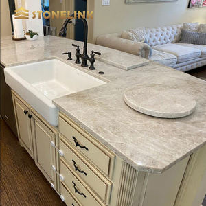 Lastre in quarzite naturale di alta qualità Taj Mahal per cucina isola controsoffitto - Product Image 3