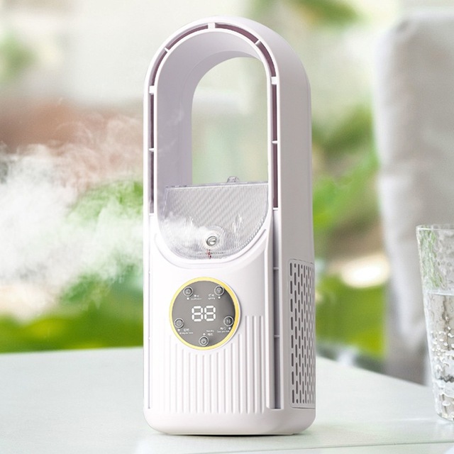 Desk Electric Fans Stand Rechargeable Small Mini Desktop Ventilateur Portable USB Bladeless Table Fan