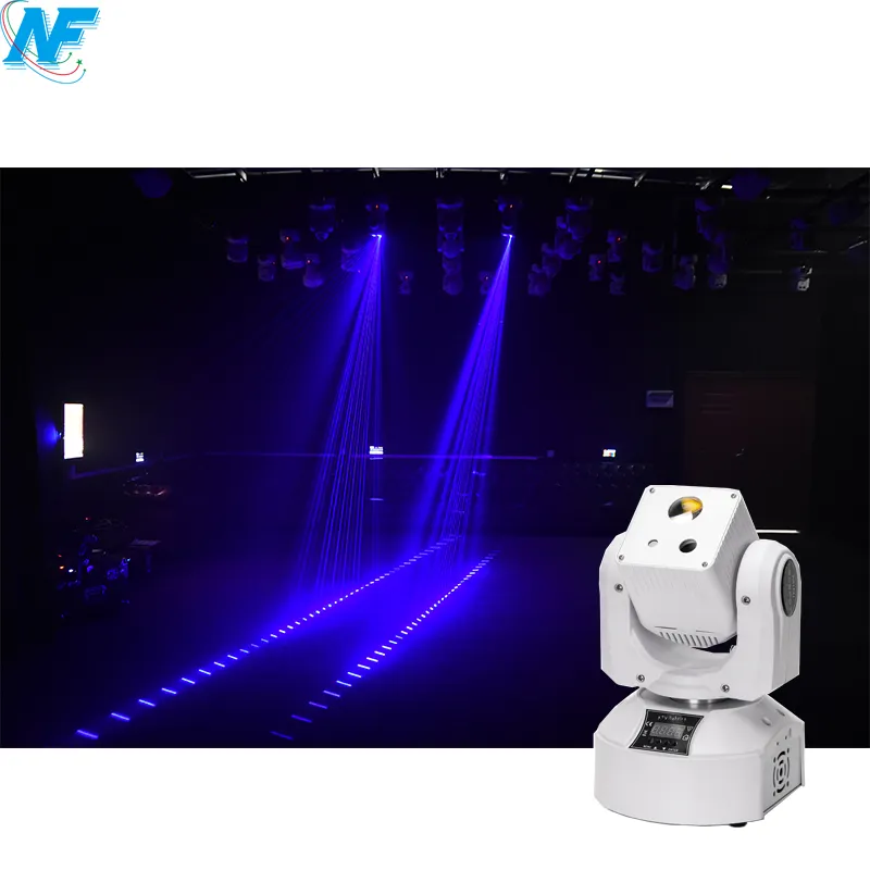 Laser Beam + Moving Head Light for Ktv Party Music Bar Mini Led Wash + Green Blue Gratng Laser 3in1 Laser Lights COB 40W LED 40°