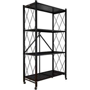 High Quality 5 Tier Steel Folding Racks <b>Metal</b> Eco-Friendly Hand <b>Tools</b> Storage Shelves for Home Kitchen - Product Image 4